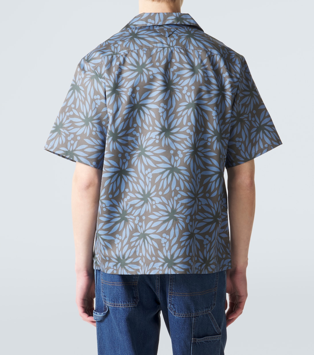 Printed cotton and silk bowling shirt | Prada