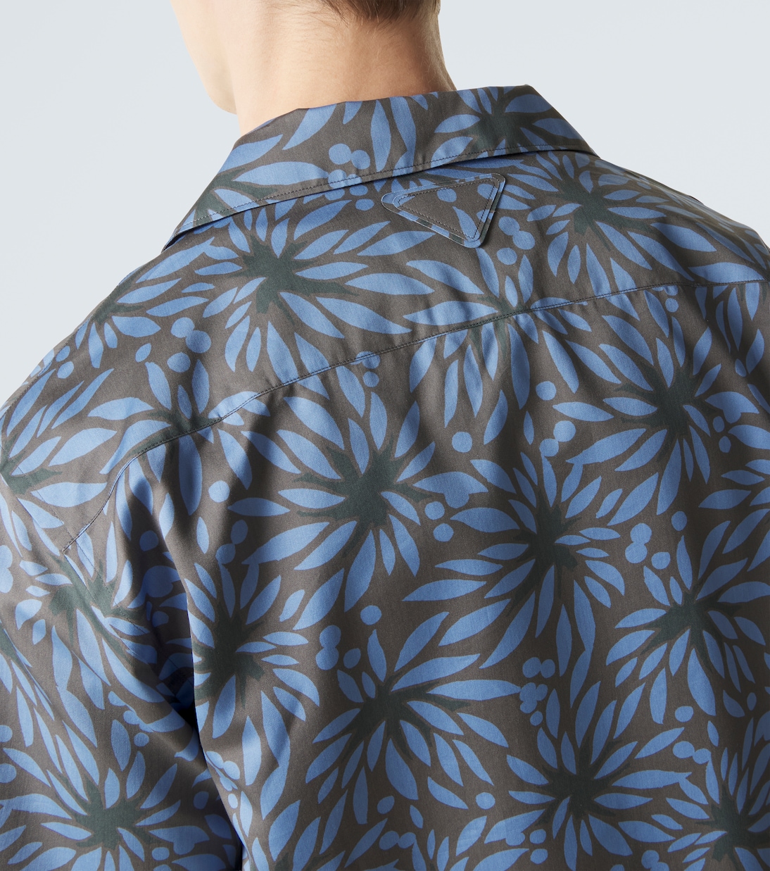 Printed cotton and silk bowling shirt | Prada