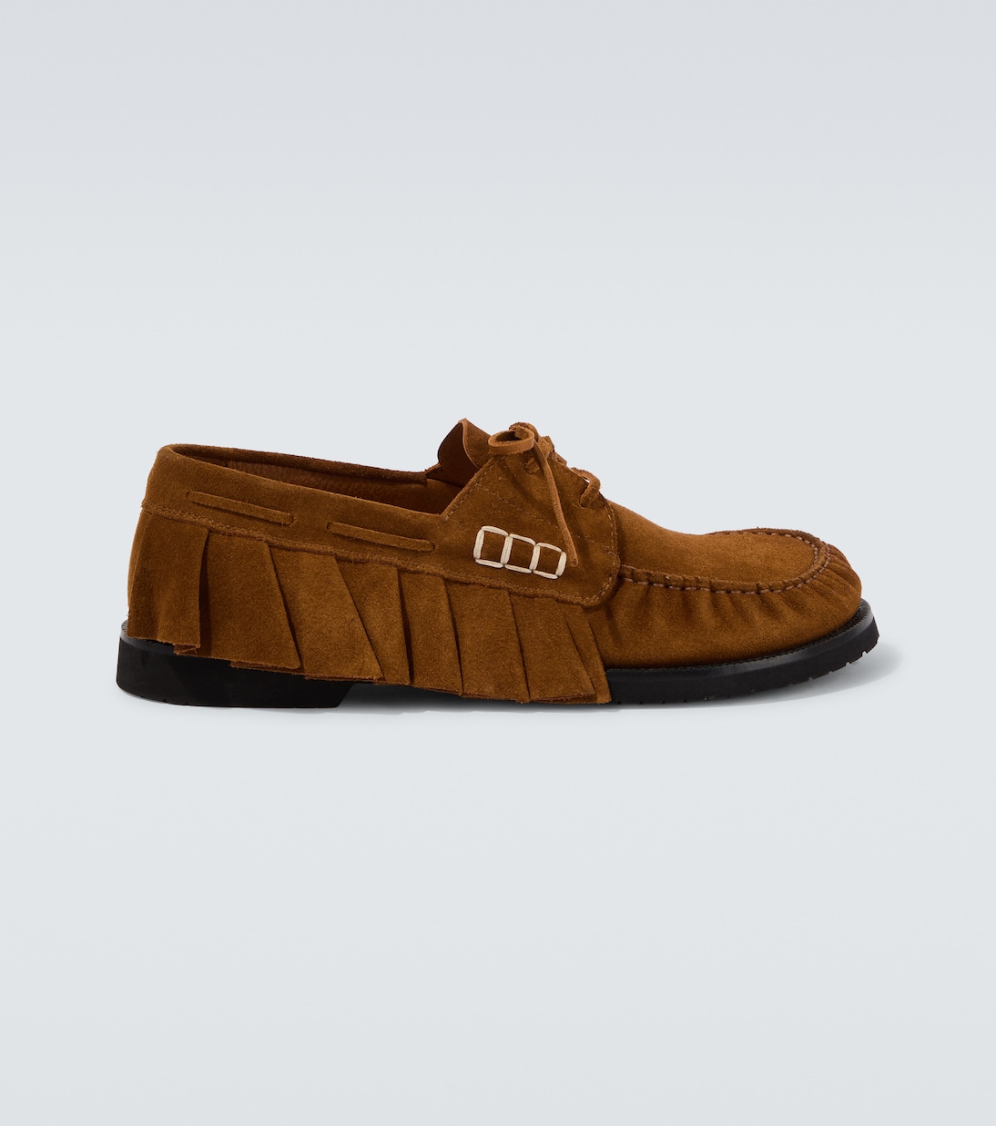 Ruffled suede boat shoes | JW Anderson