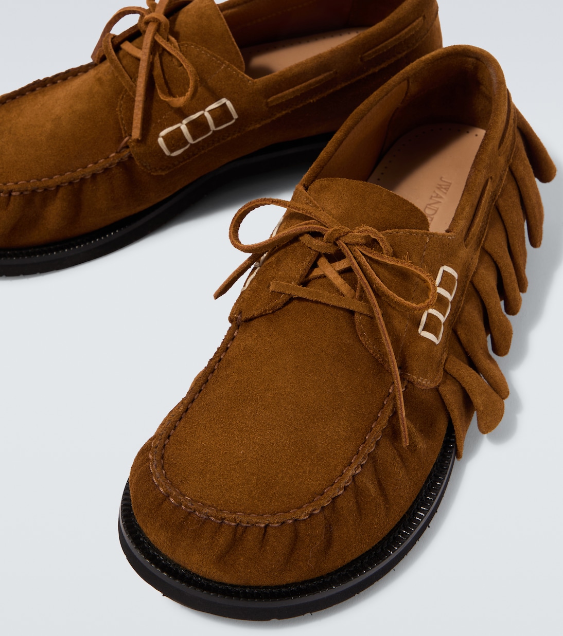 Ruffled suede boat shoes | JW Anderson