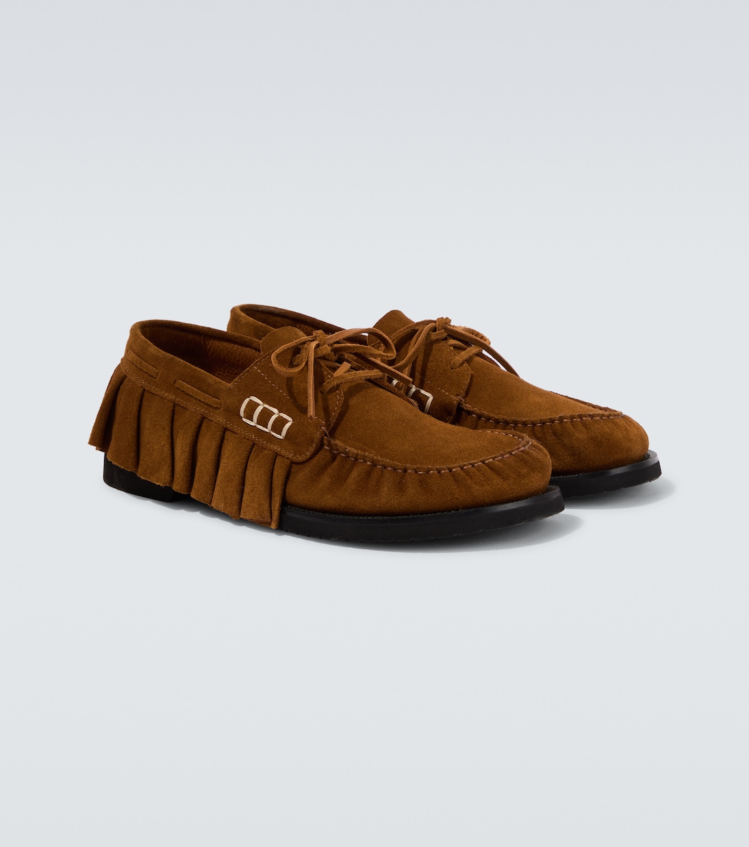 Ruffled suede boat shoes | JW Anderson