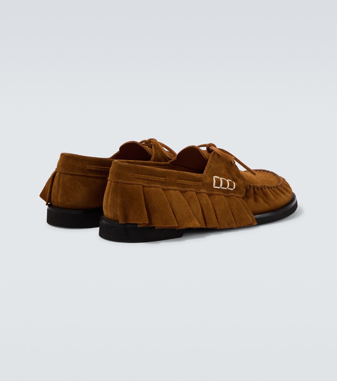 Ruffled suede boat shoes | JW Anderson