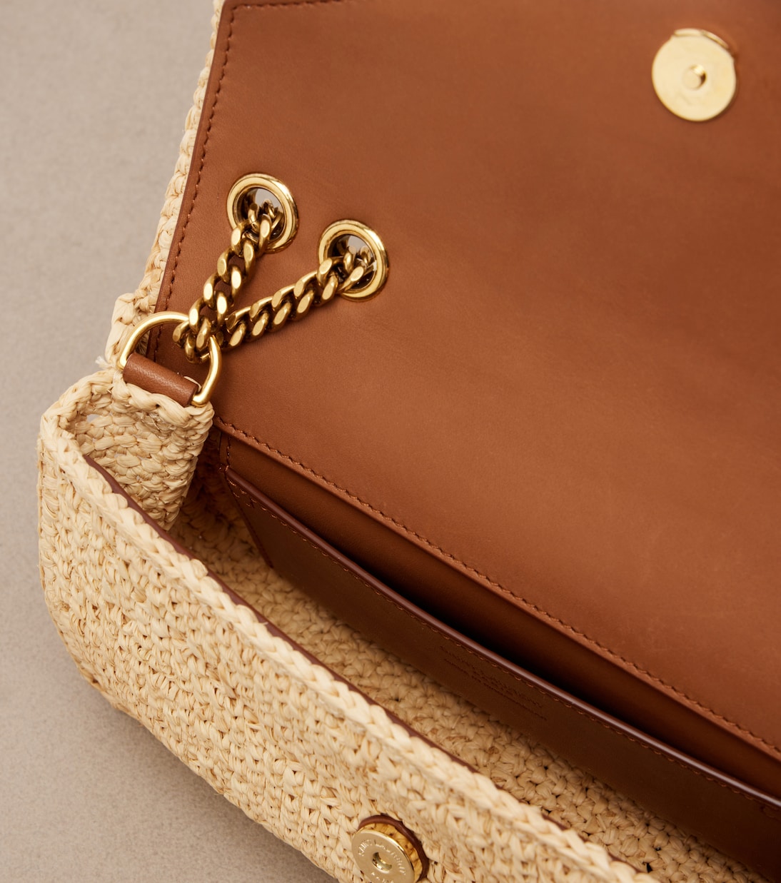 Loulou Mini raffia shoulder bag | Saint Laurent