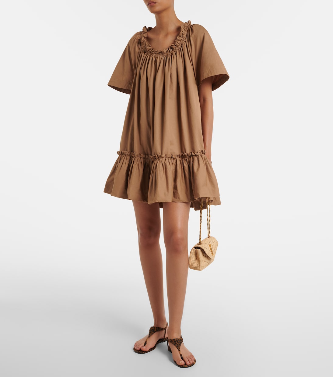 Loulou Mini raffia shoulder bag | Saint Laurent