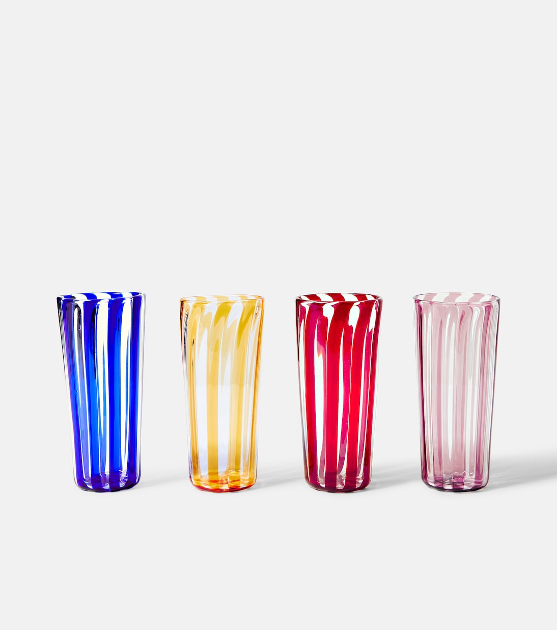 Augusta Large set of 4 striped glasses | Akua Objects