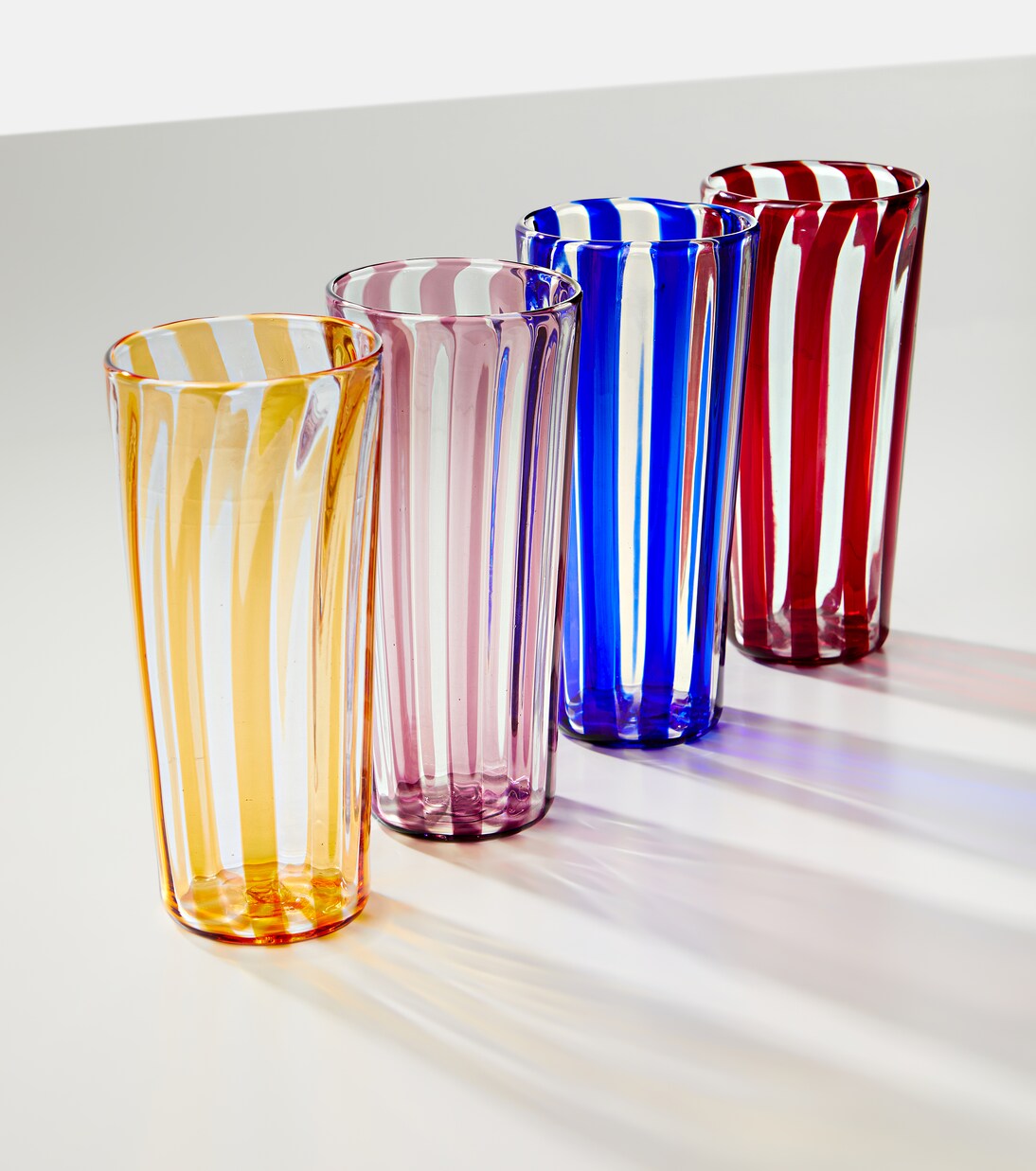 Augusta Large set of 4 striped glasses | Akua Objects