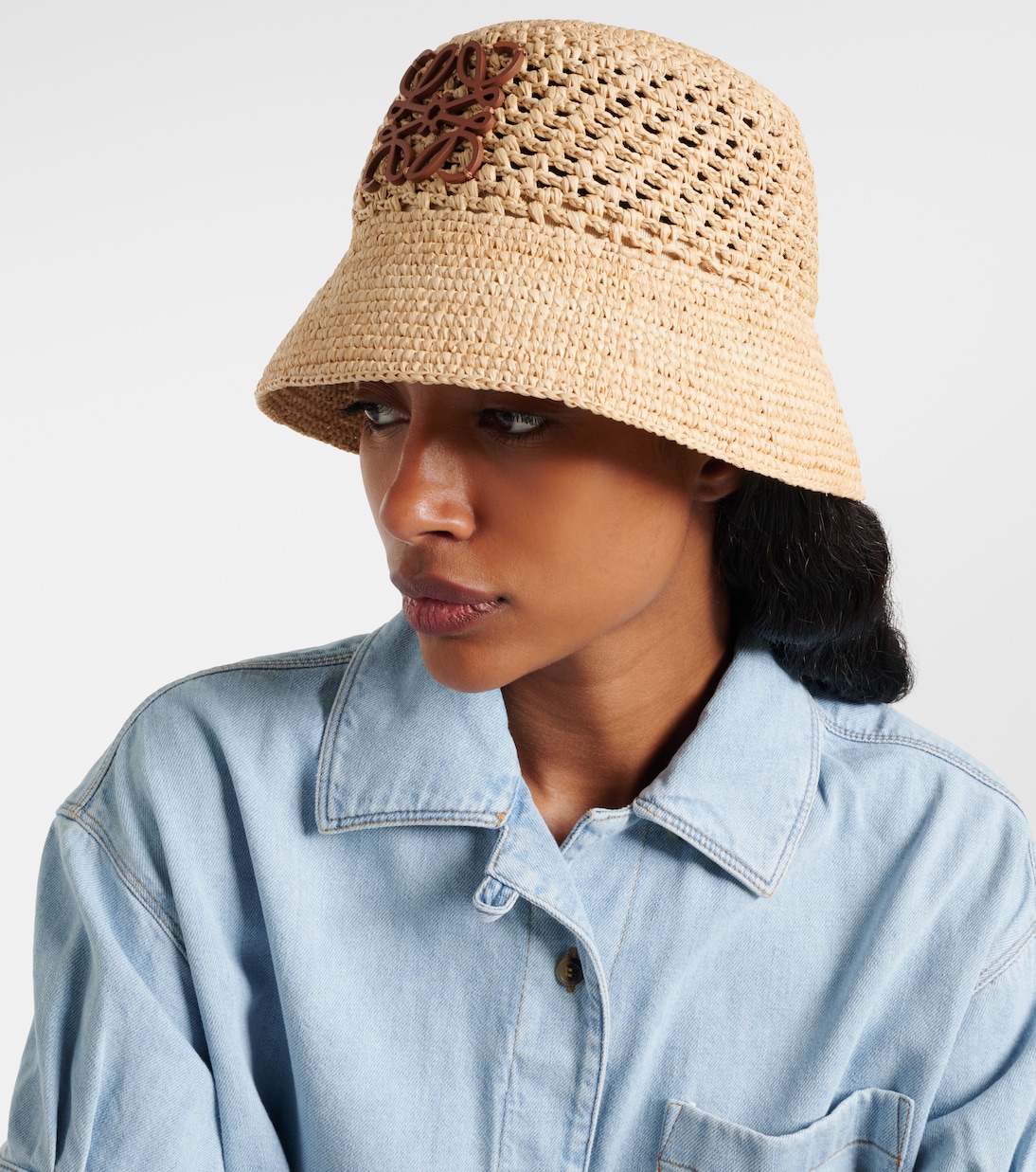 Anagram raffia bucket hat | Loewe
