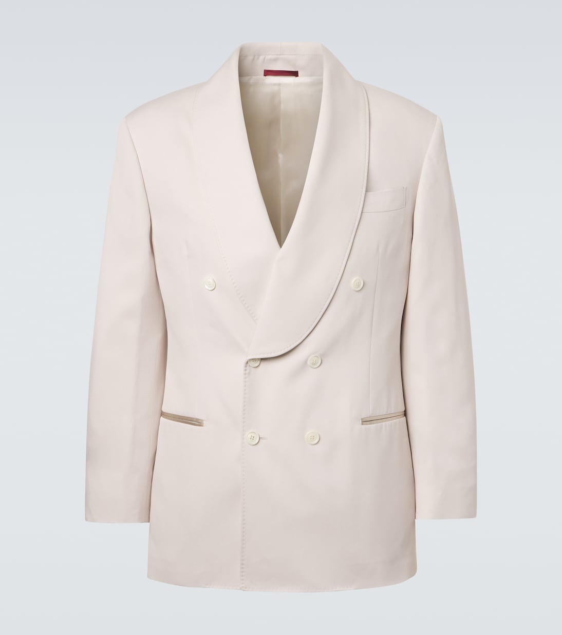 Double-breasted silk blazer | Brunello Cucinelli