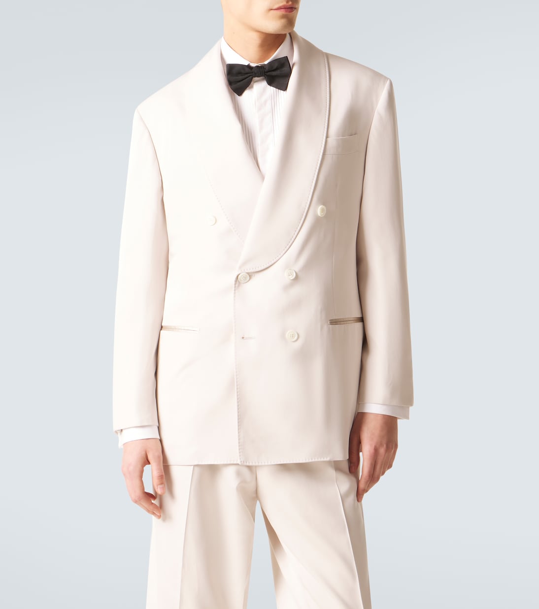 Double-breasted silk blazer | Brunello Cucinelli