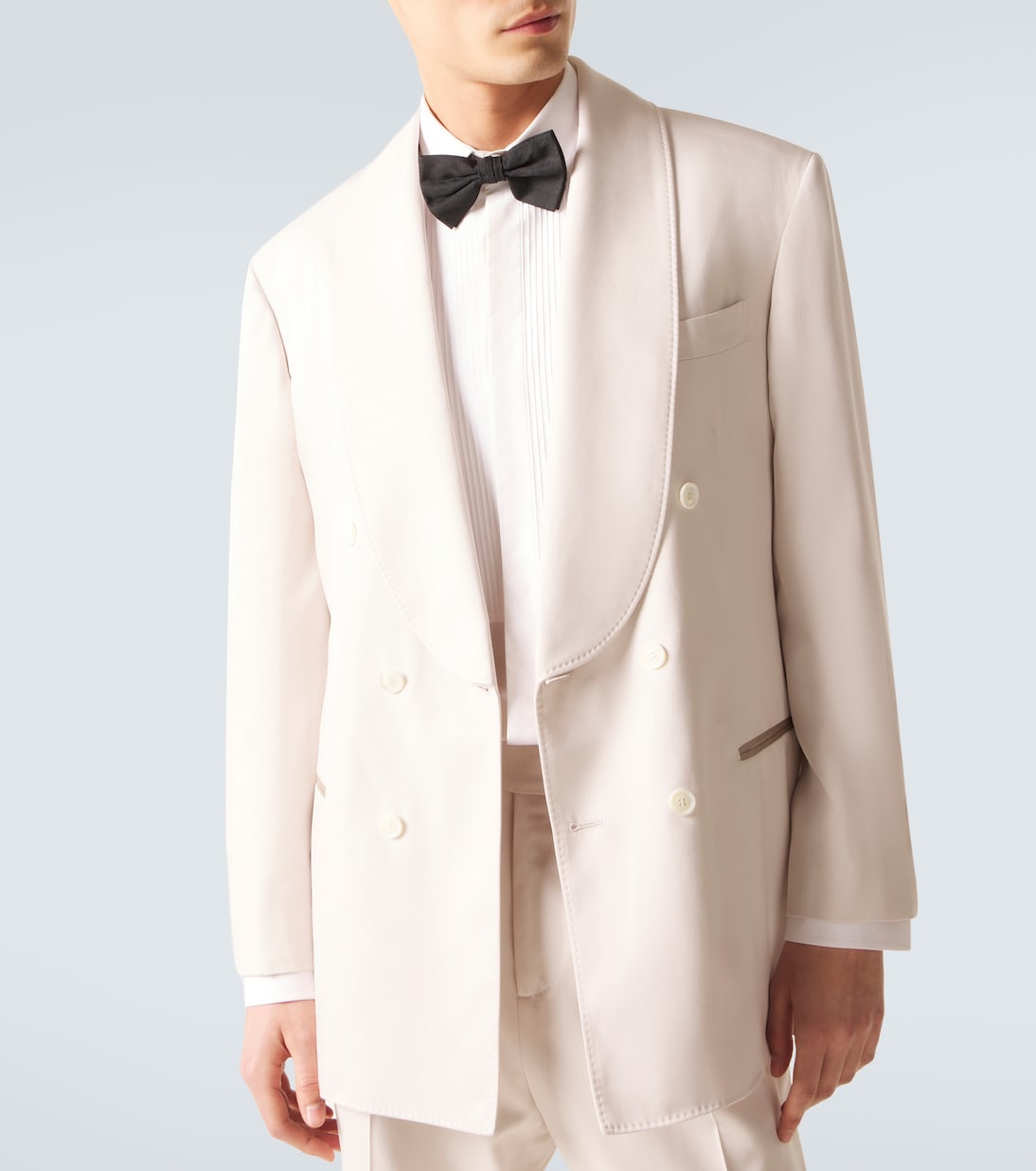 Double-breasted silk blazer | Brunello Cucinelli