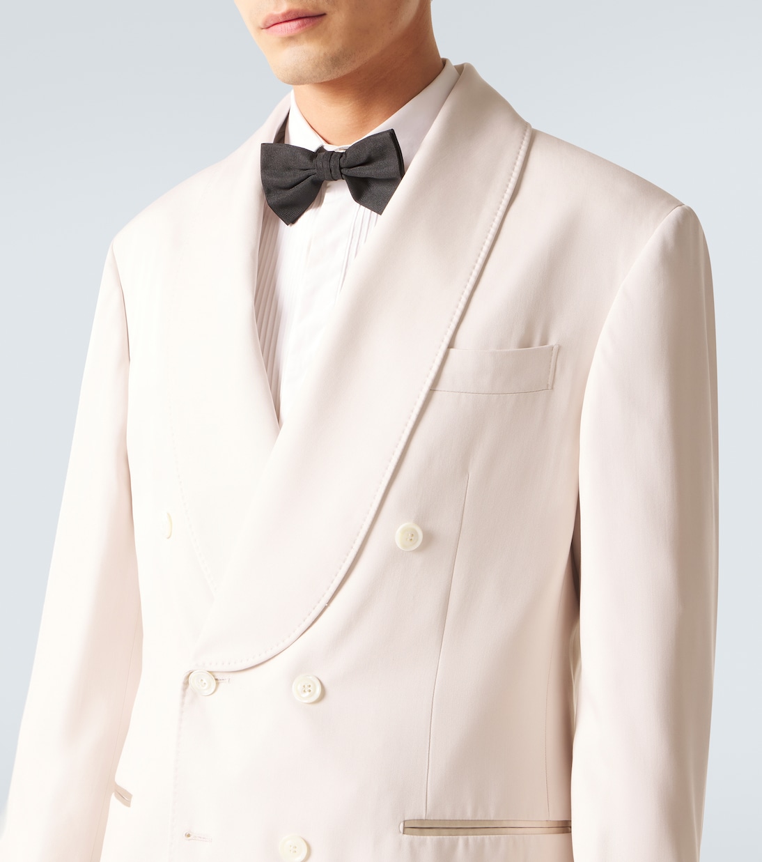 Double-breasted silk blazer | Brunello Cucinelli