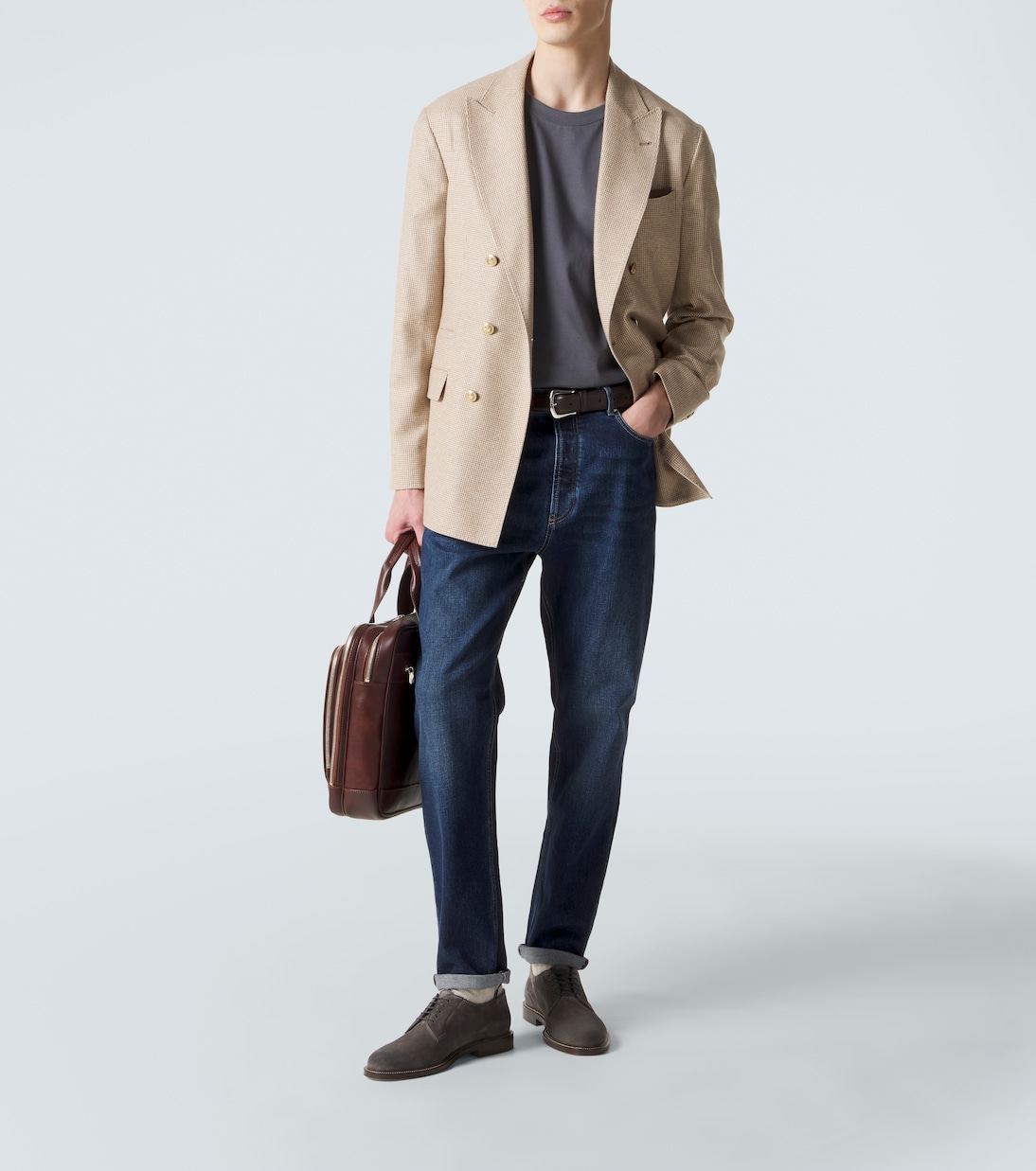 Suede Derby shoes | Brunello Cucinelli
