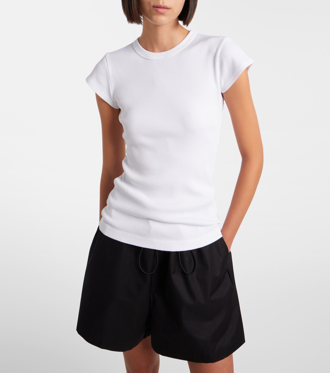 Edison ribbed-knit T-shirt | Agolde