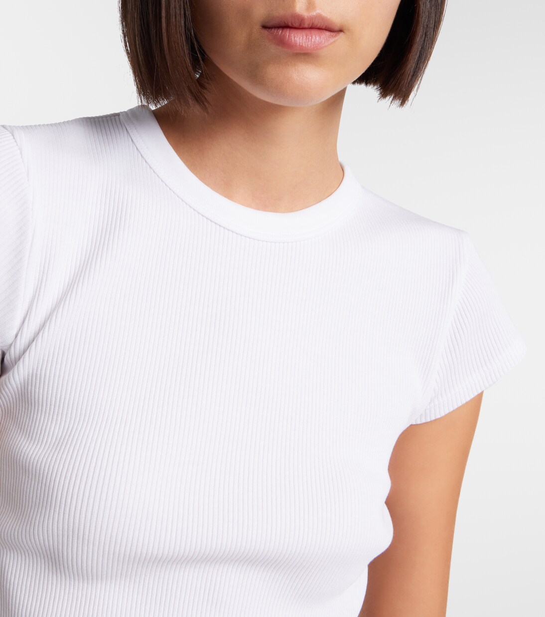 Edison ribbed-knit T-shirt | Agolde