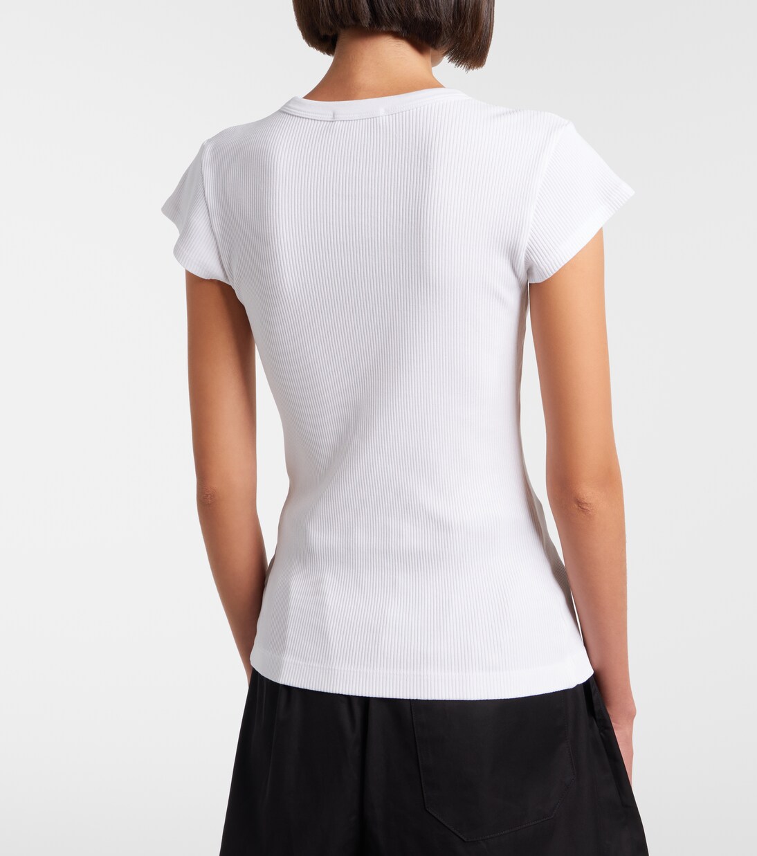 Edison ribbed-knit T-shirt | Agolde