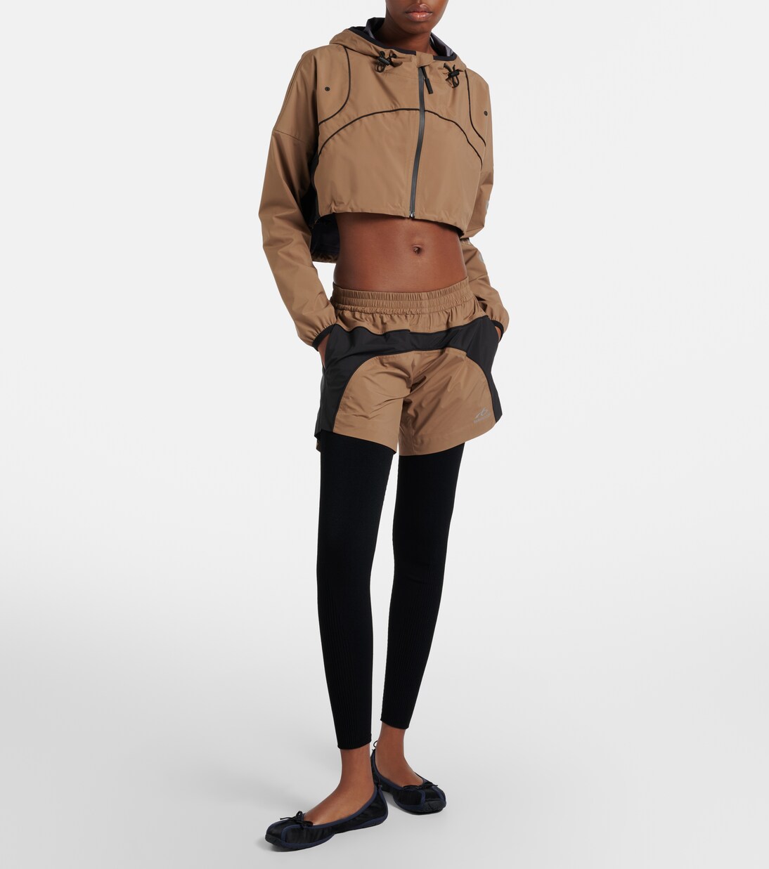 Colorblocked taffeta shorts | Balenciaga