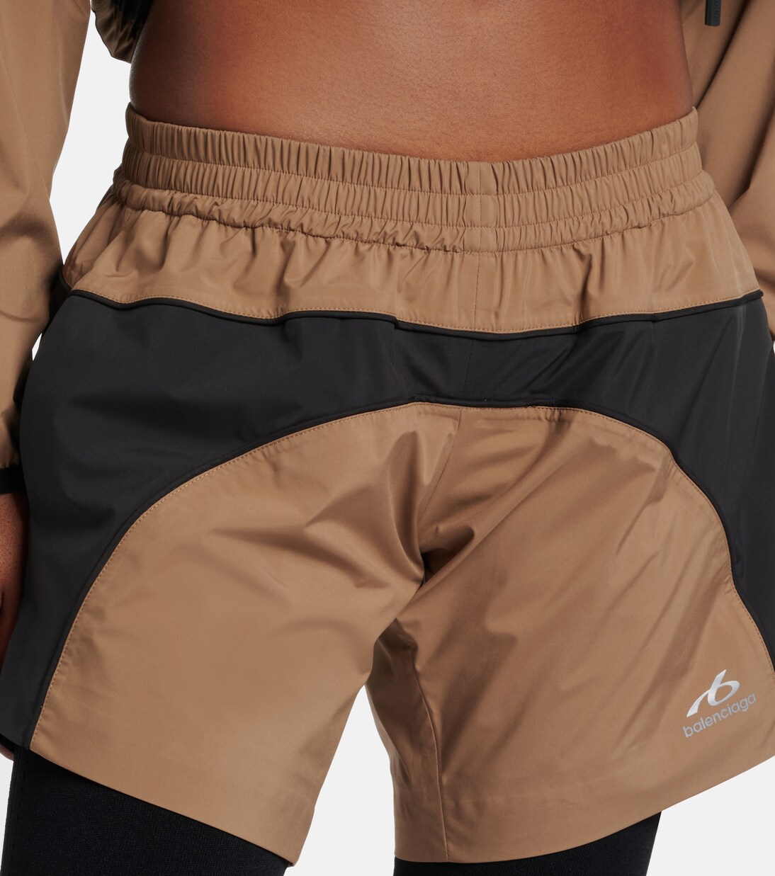 Colorblocked taffeta shorts | Balenciaga
