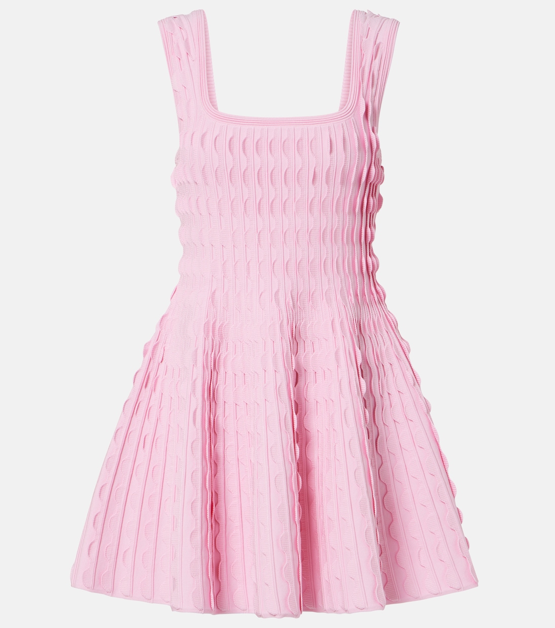 Vanna knitted scalloped minidress | Simkhai