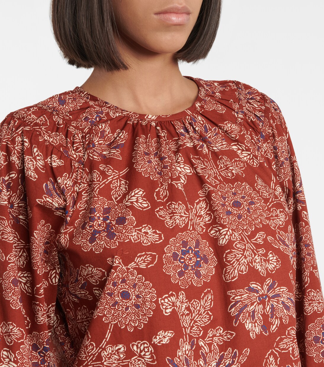 Kester floral stretch-cotton blouse | Veronica Beard