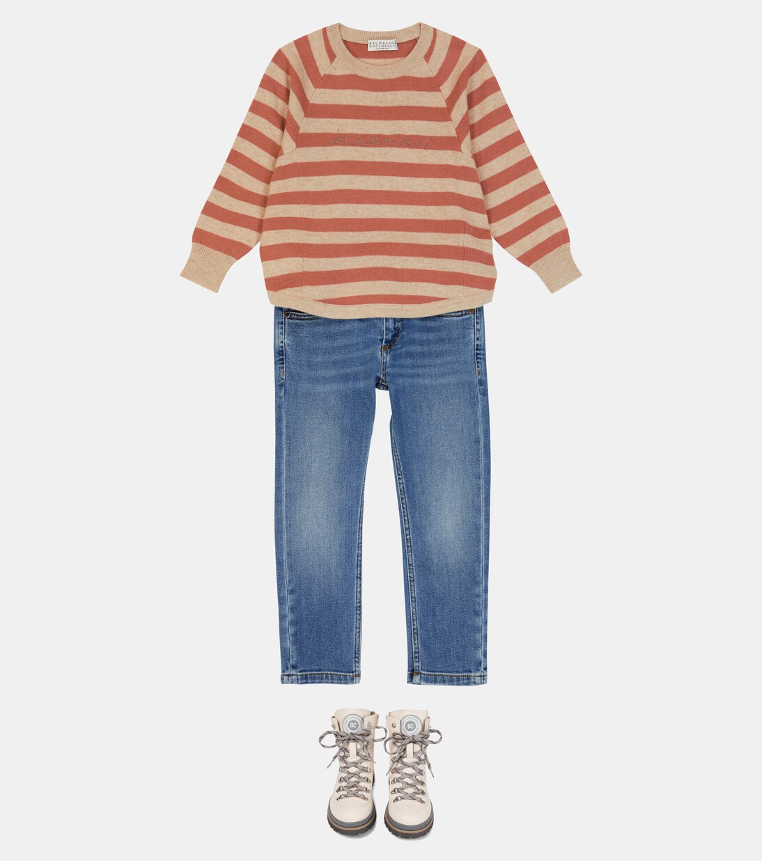Striped wool-blend sweater | Brunello Cucinelli Kids