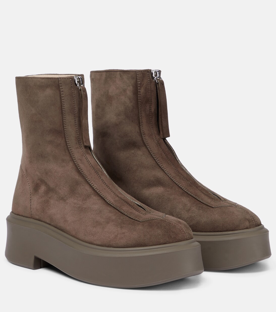 Zipped Boot 1 suede boots | The Row
