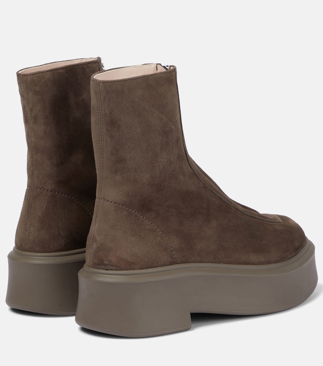 Zipped Boot 1 suede boots | The Row