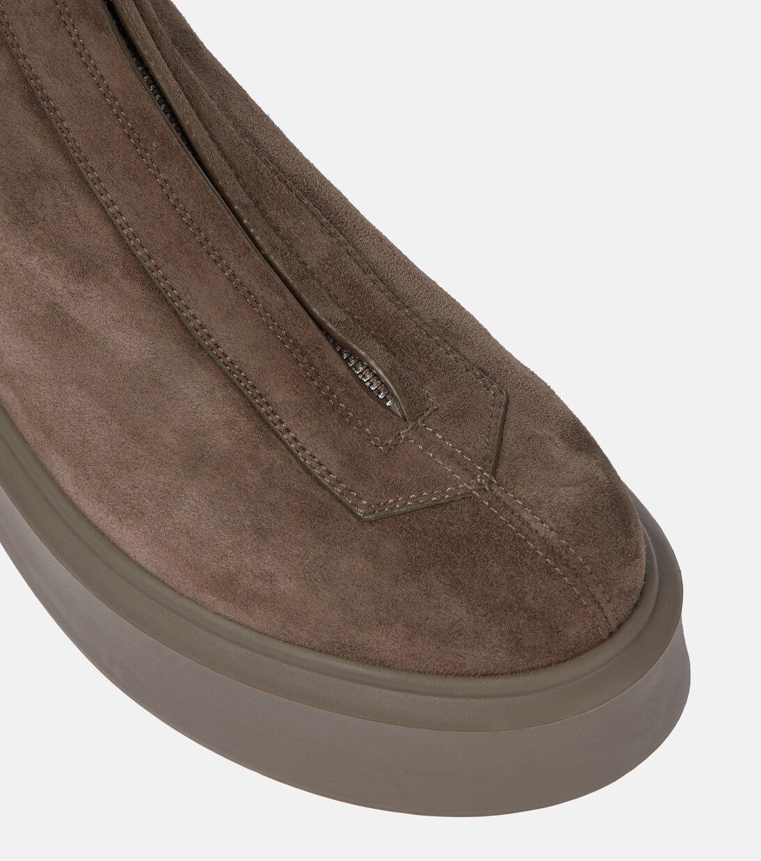 Zipped Boot 1 suede boots | The Row