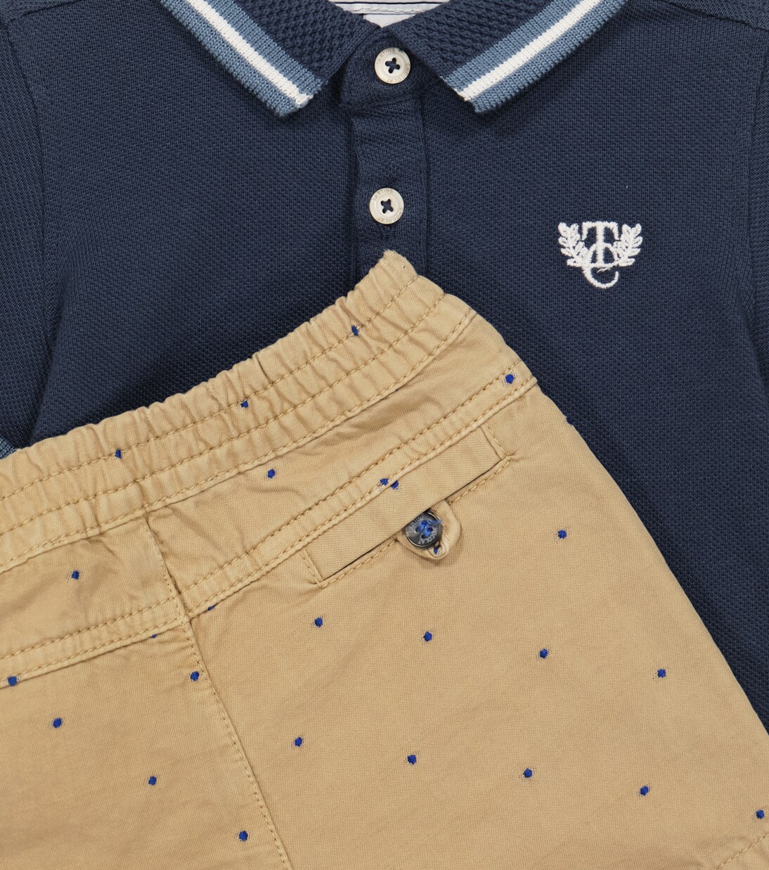 Baby cotton polo shirt and shorts set | Tartine et Chocolat