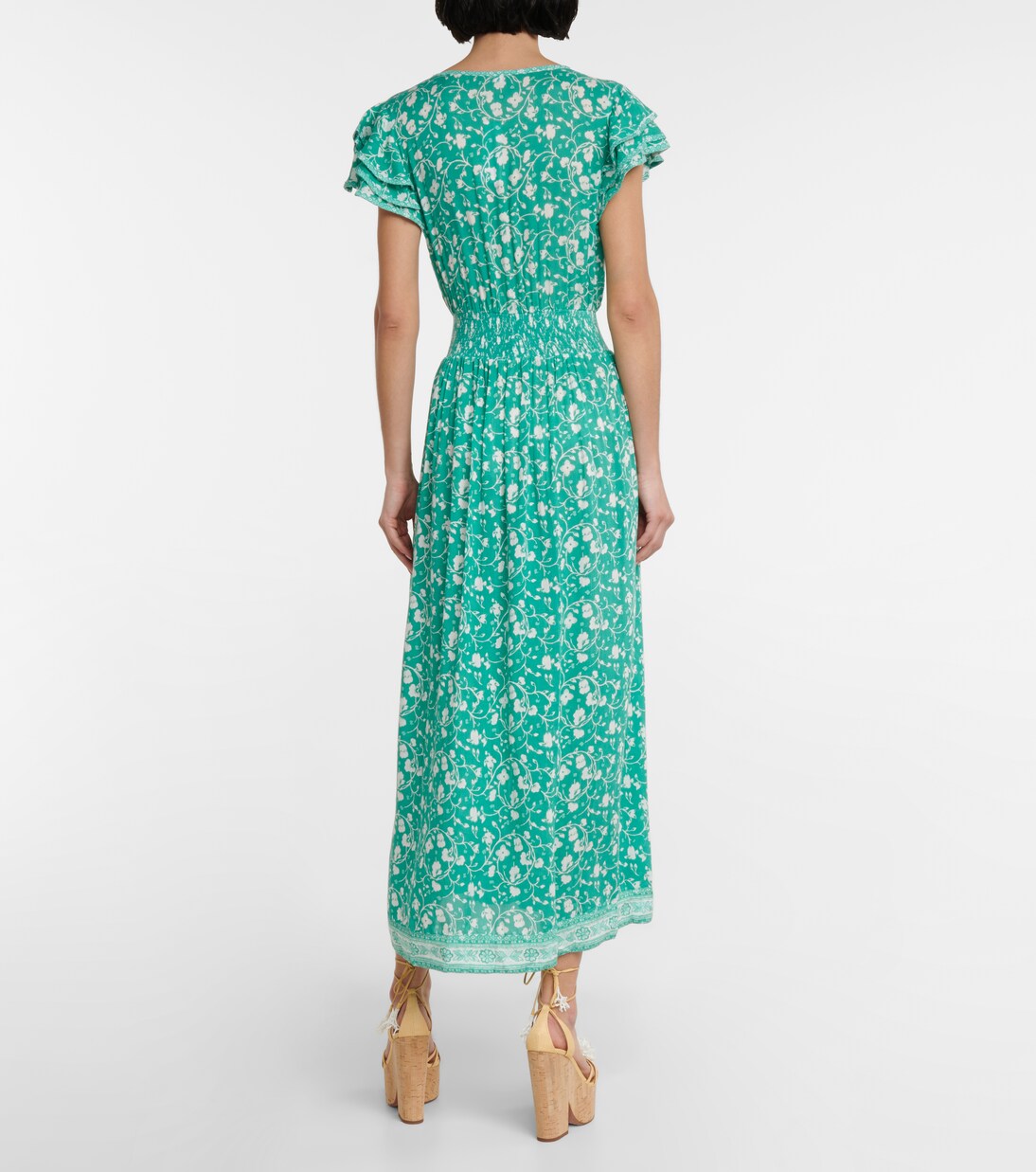 Robe midi Della à fleurs | Poupette St Barth