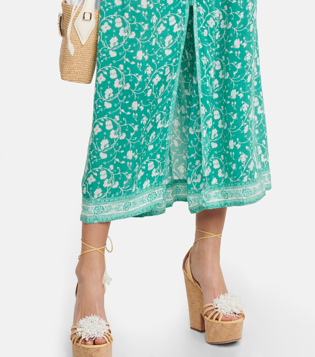 Robe midi Della à fleurs | Poupette St Barth