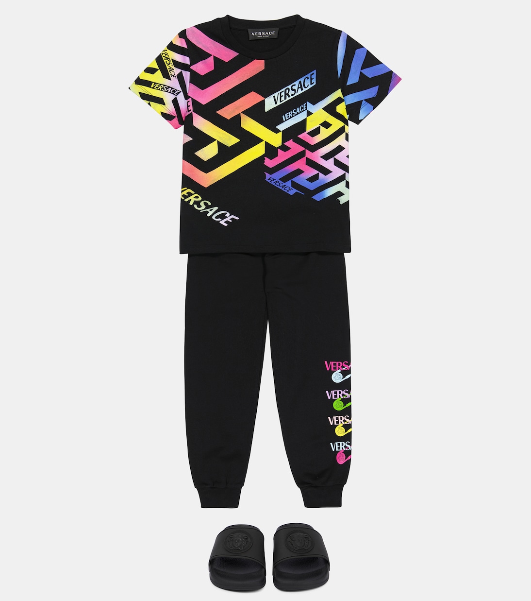 T-Shirt La Greca Signature aus Baumwolle | Versace Kids