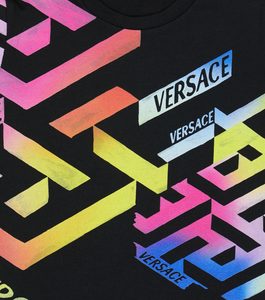 T-Shirt La Greca Signature aus Baumwolle | Versace Kids