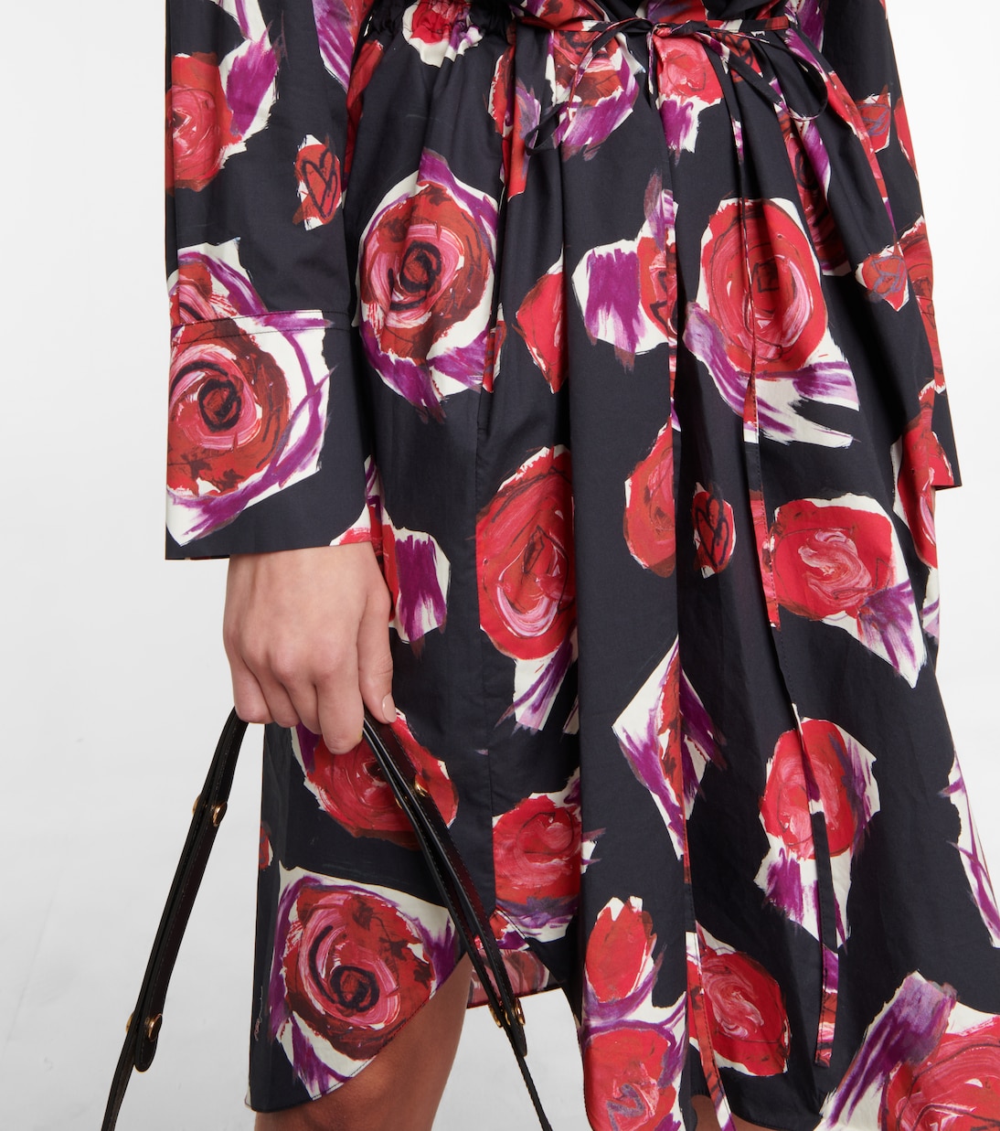 Bedrucktes Midikleid aus Baumwolle | Marni