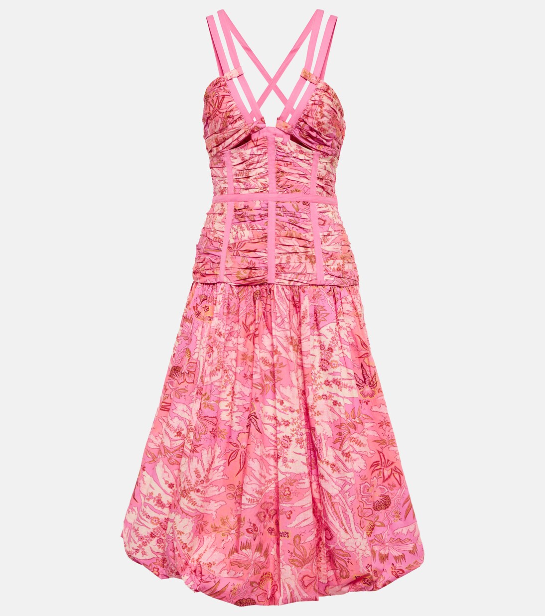 Robe midi Kaia imprimée en coton | Ulla Johnson