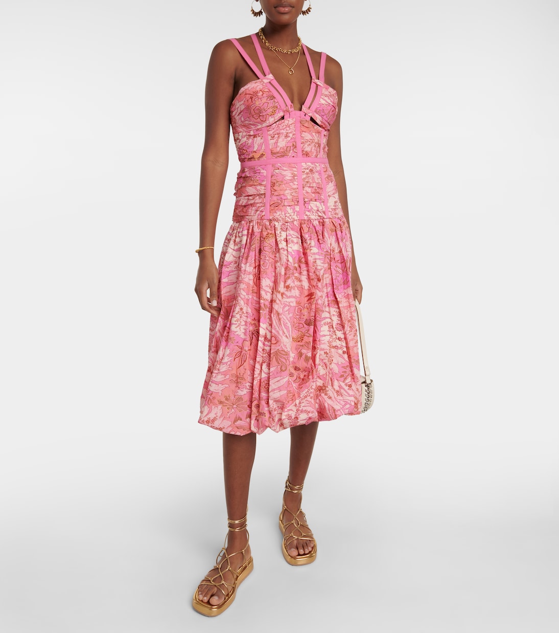 Robe midi Kaia imprimée en coton | Ulla Johnson