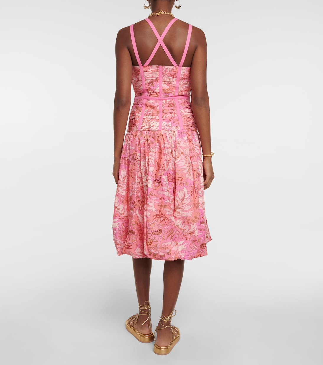 Robe midi Kaia imprimée en coton | Ulla Johnson