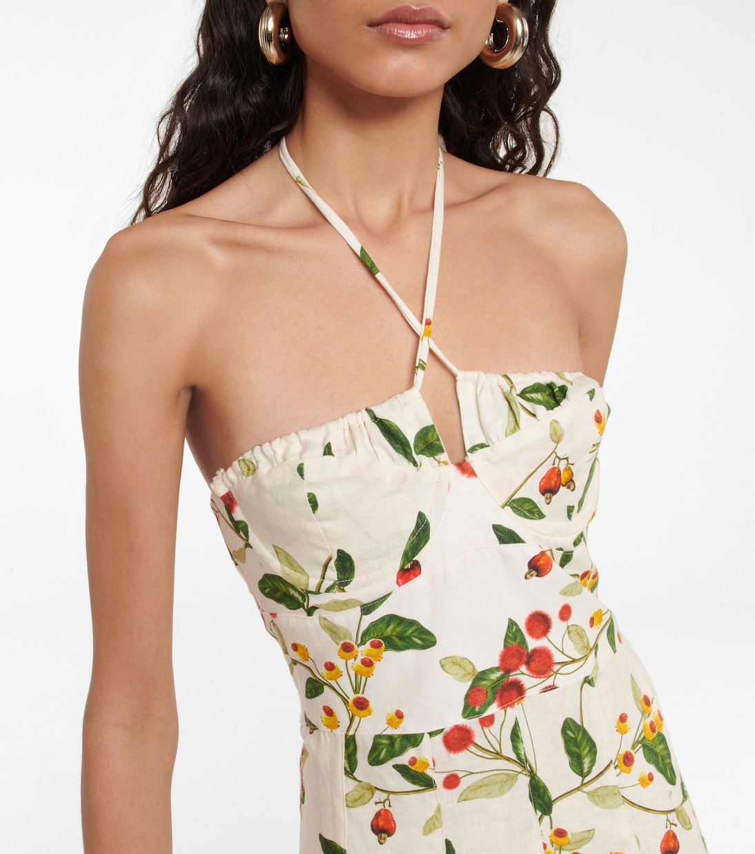 Robe Anturio en lin à fleurs | Agua by Agua Bendita