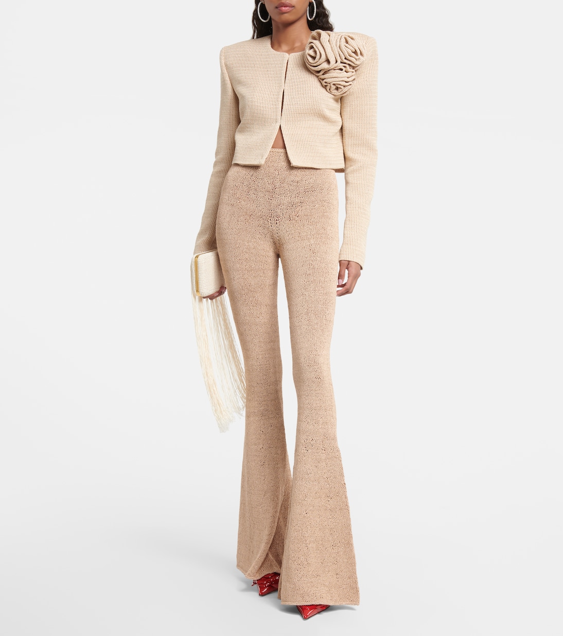 High-Rise Leggings aus Häkelstrick | Magda Butrym