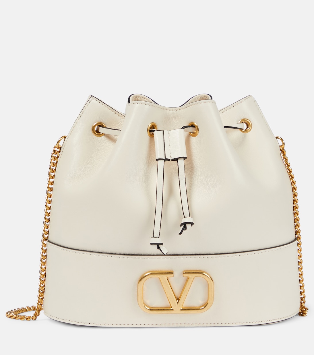 VLogo Signature Small leather bucket bag | Valentino Garavani
