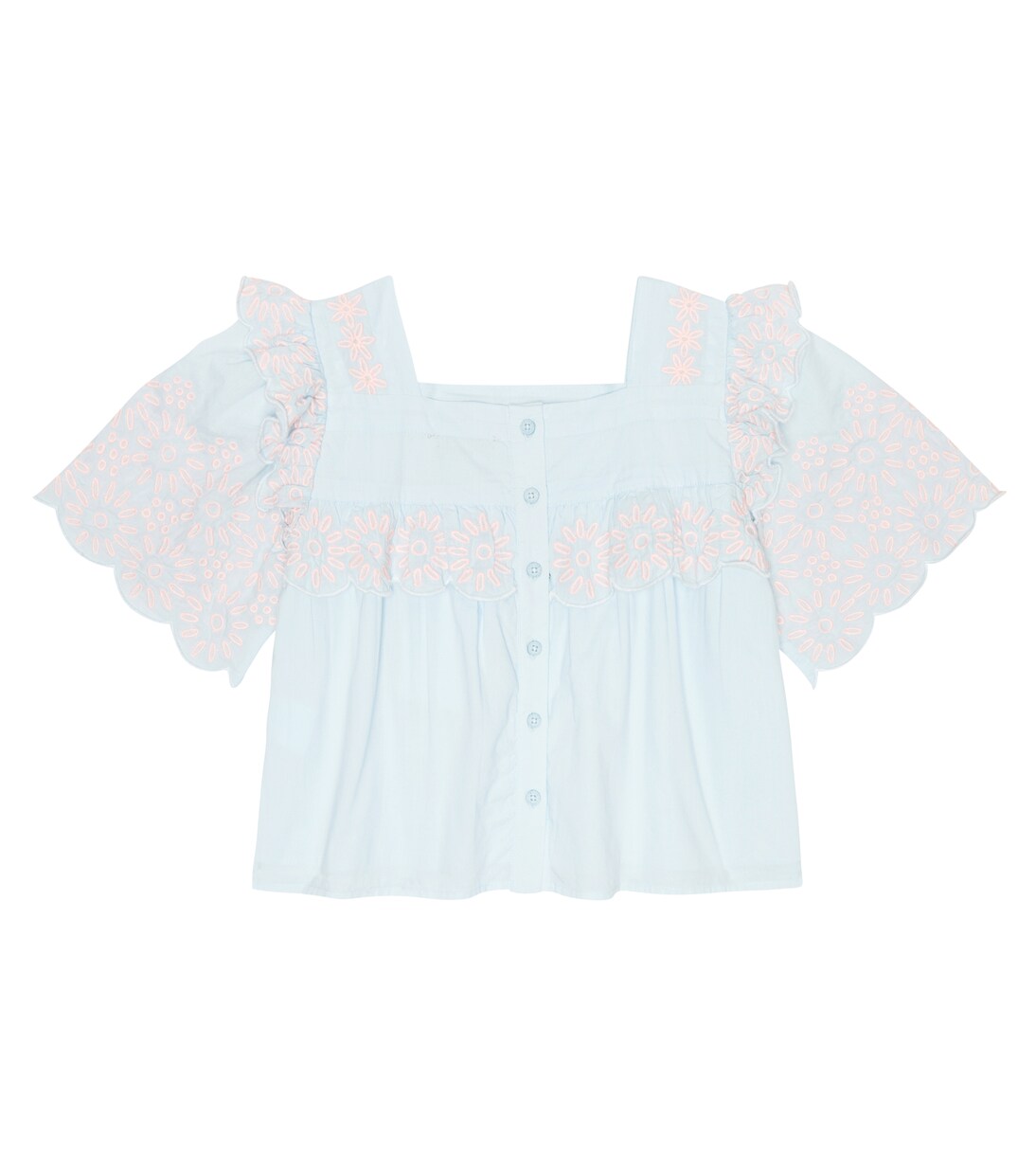 Embroidered cotton top | Stella McCartney Kids