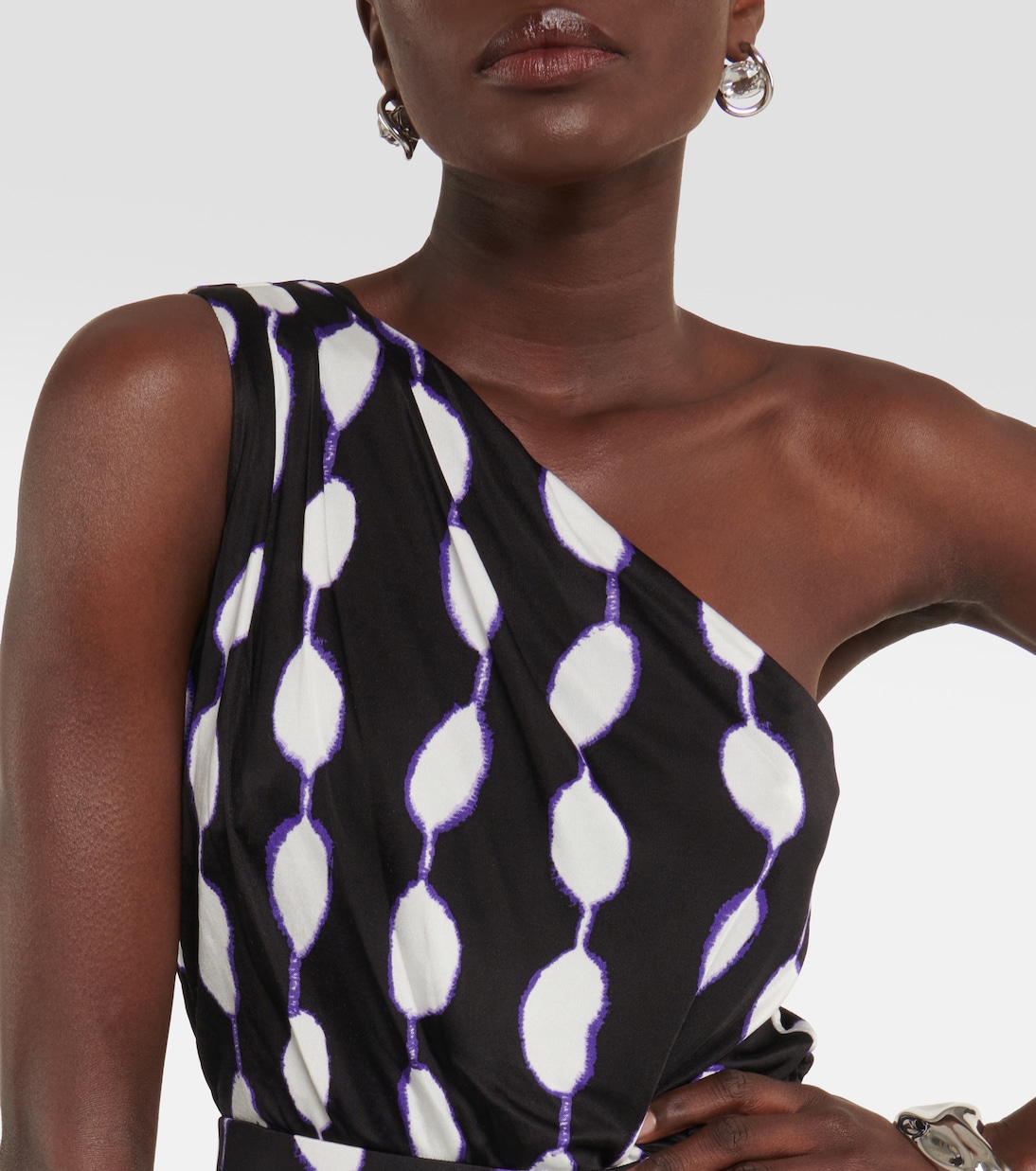 Kiera printed jersey one-shoulder maxi dress | Diane von Furstenberg