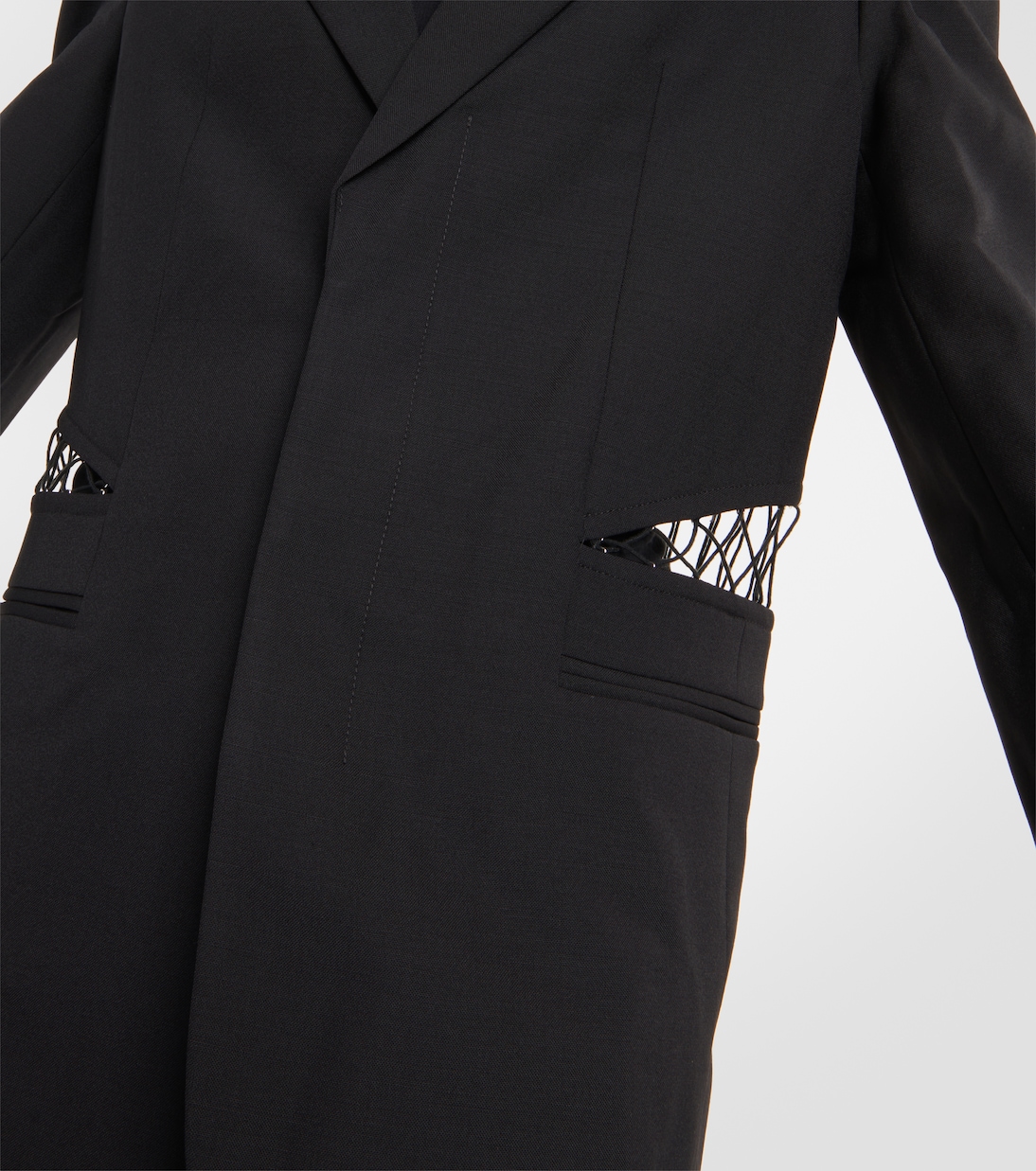 Blazer aus Wolle mit Spitze | Dion Lee