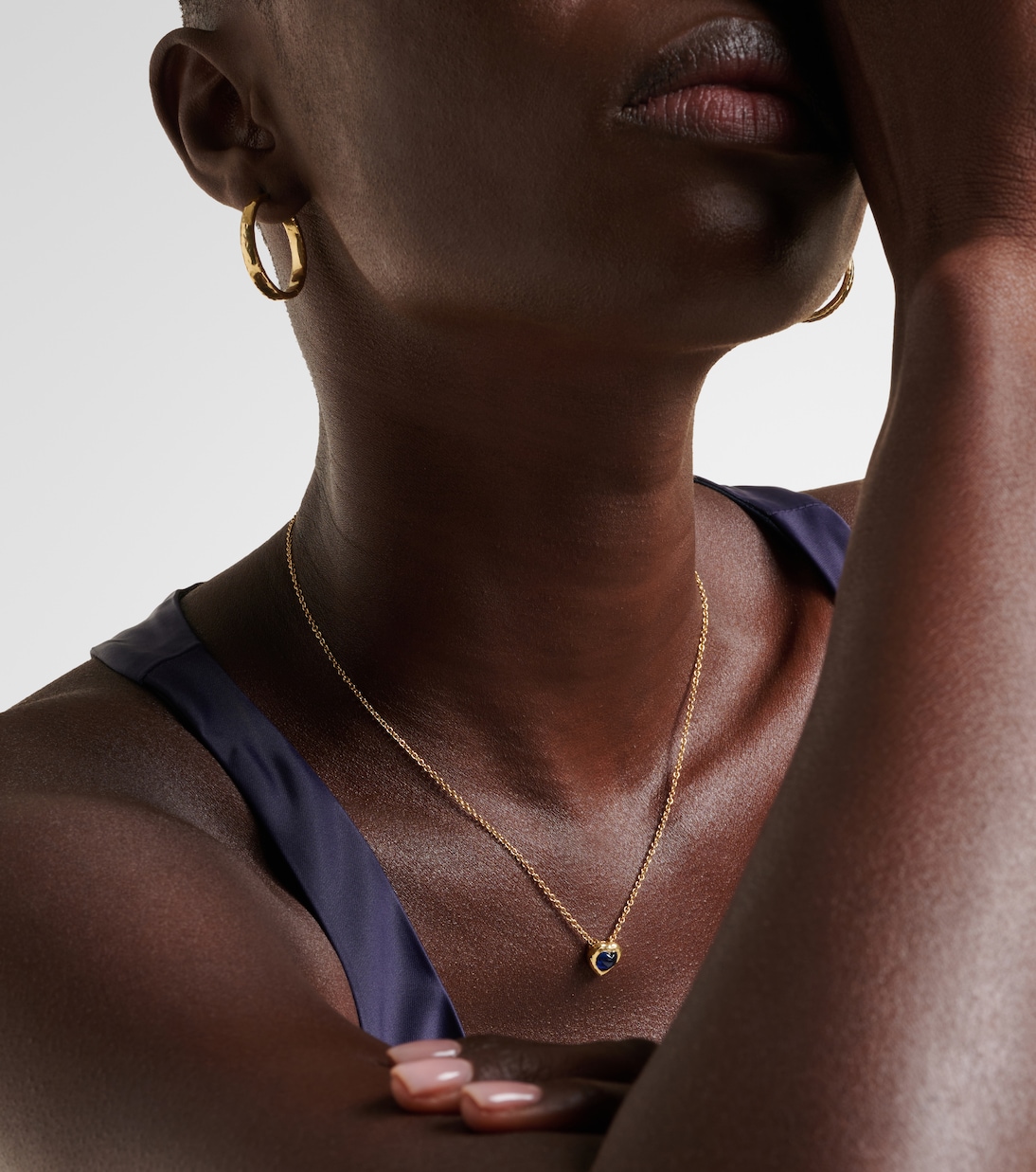 Collana in oro 18kt con zaffiro blu | Octavia Elizabeth