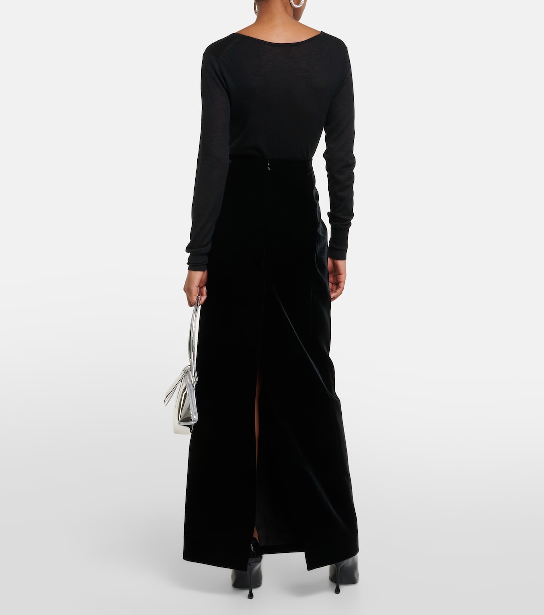 Falda larga de terciopelo | Wardrobe.NYC