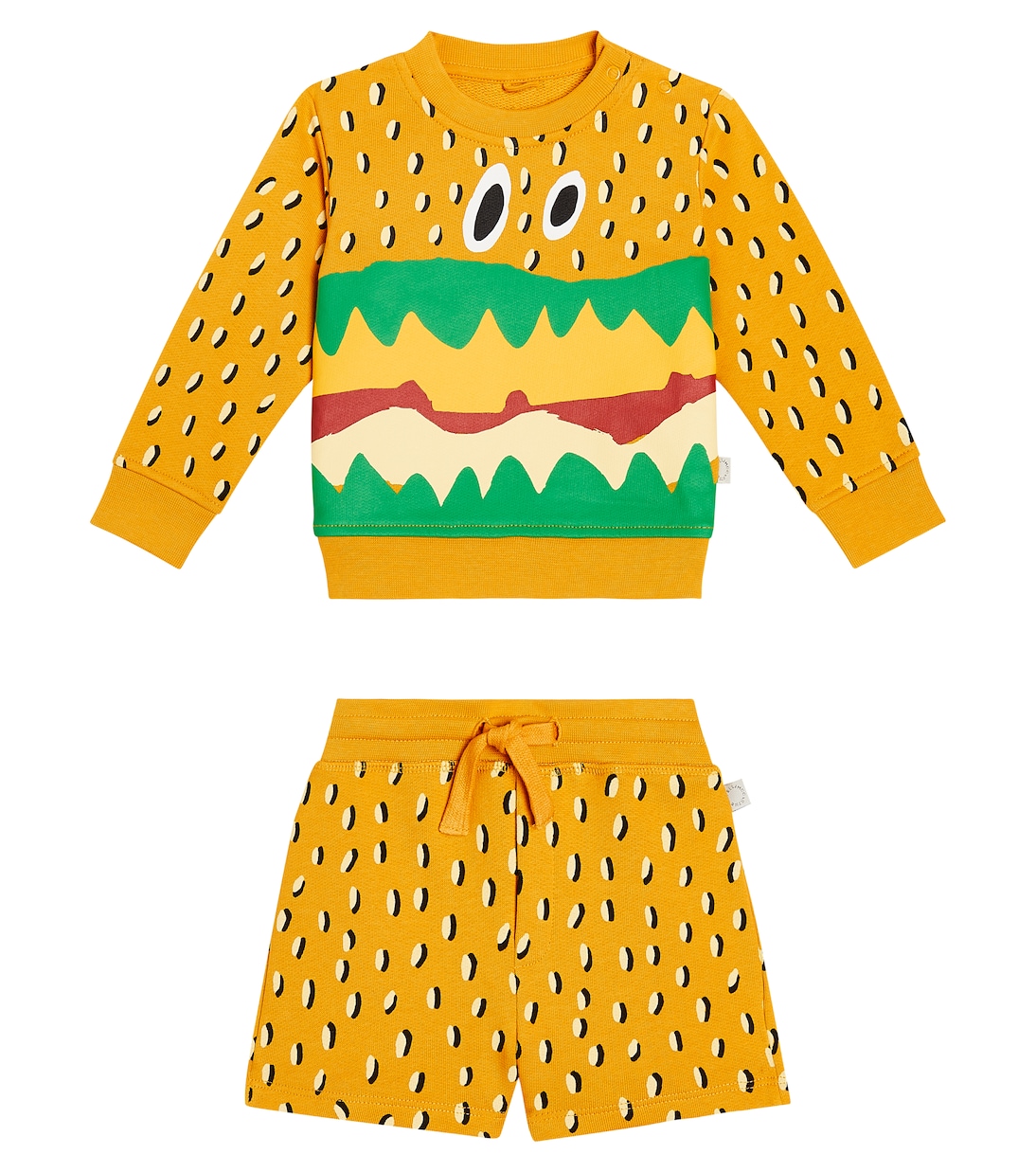Baby cotton sweatshirt and shorts set | Stella McCartney Kids
