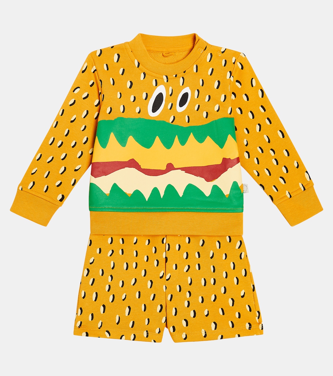 Baby cotton sweatshirt and shorts set | Stella McCartney Kids