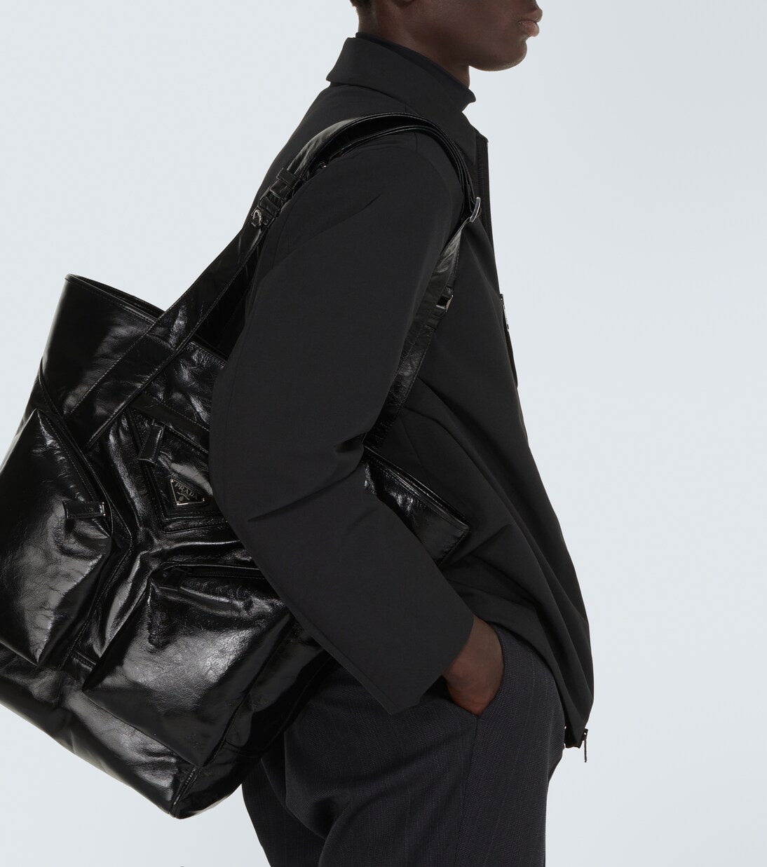 Leather tote bag | Prada