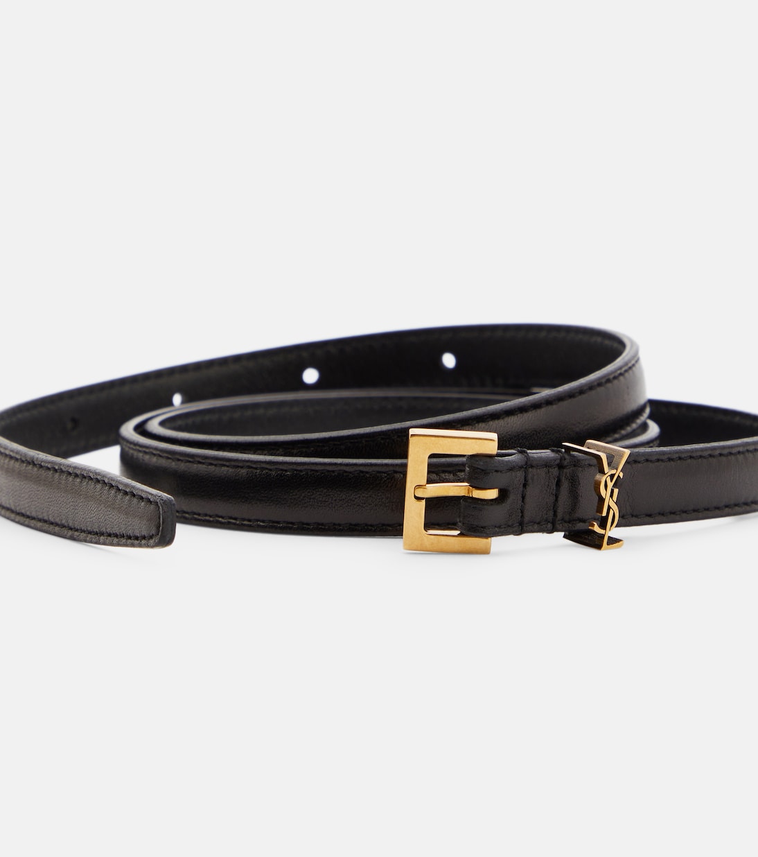 Ceinture fine Cassandre en cuir | Saint Laurent