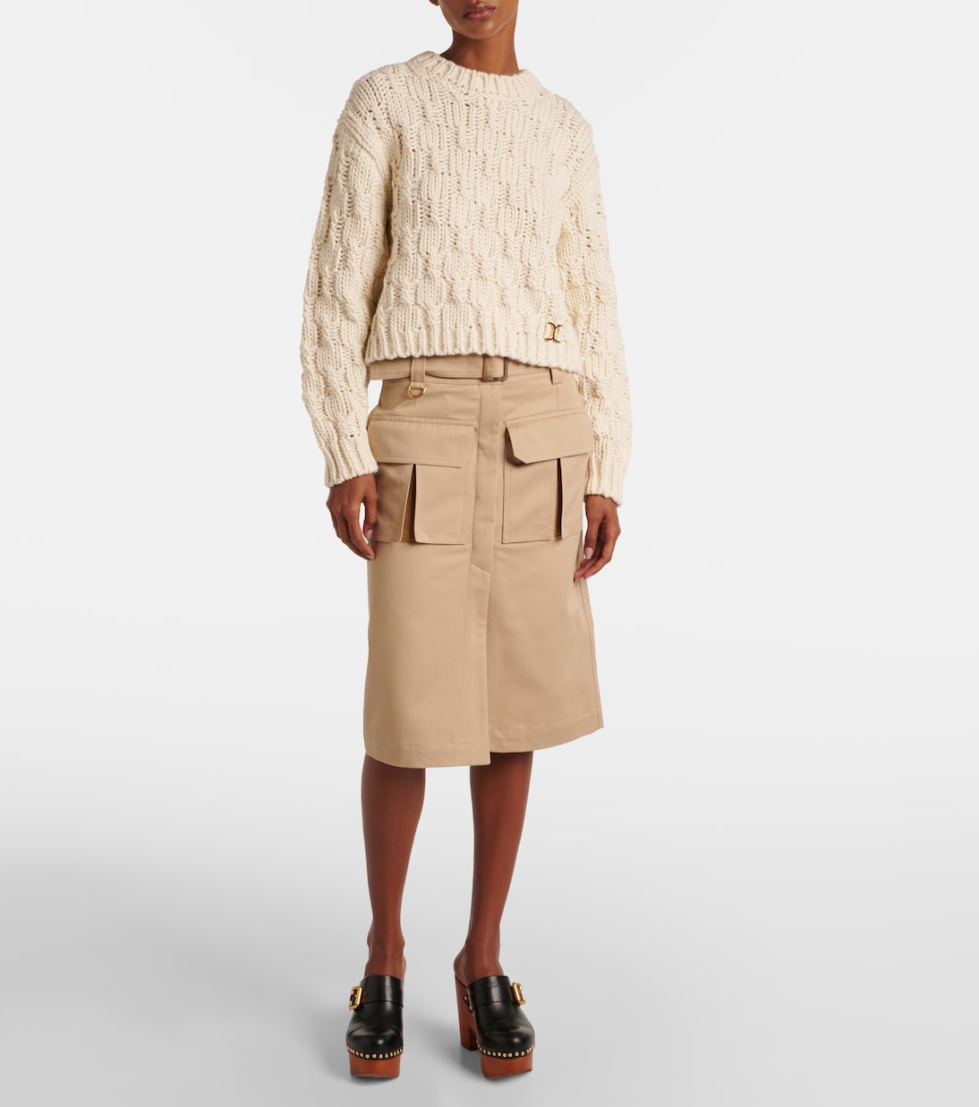 Jeannette studded leather clogs | Chloé