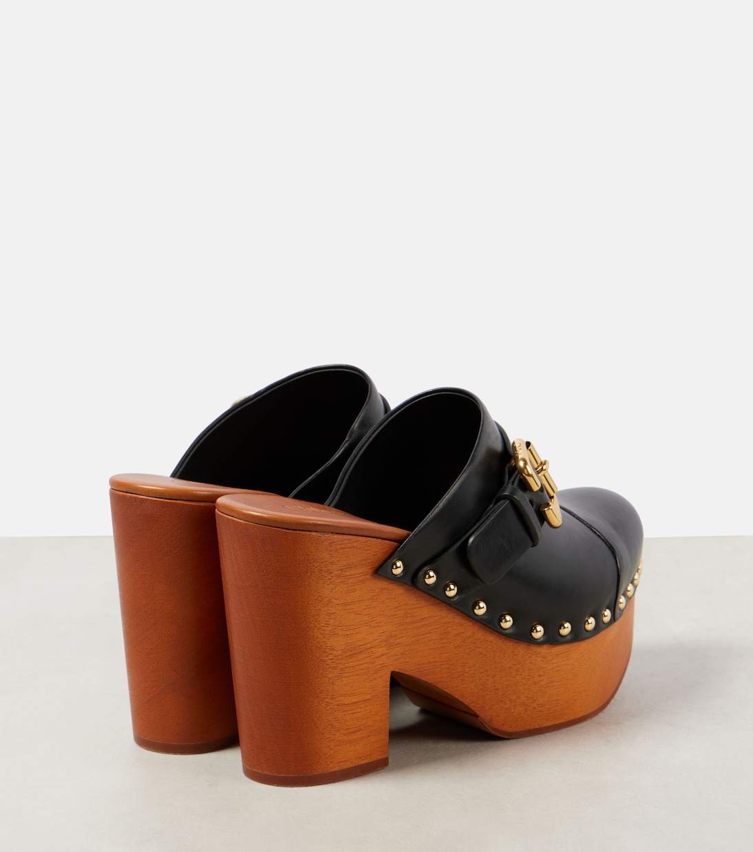 Jeannette studded leather clogs | Chloé